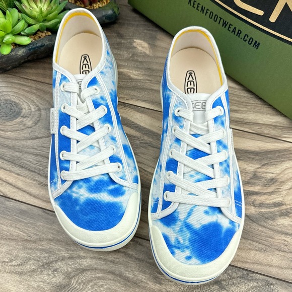 NIB Keen Elsa Lite Canvas Sneakers 9 39.5 Blue White - Picture 3 of 12